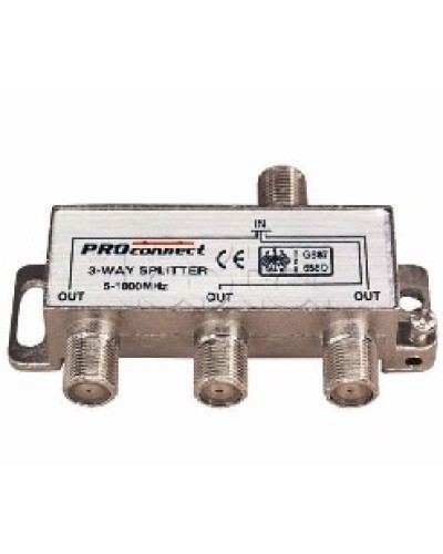 Делитель ТВ х 3 под F разъём 5-1000 МГц (10шт/уп) PROCONNECT 05-6022 в Нефтеюганске Коммутационные изделия Pintop.ru