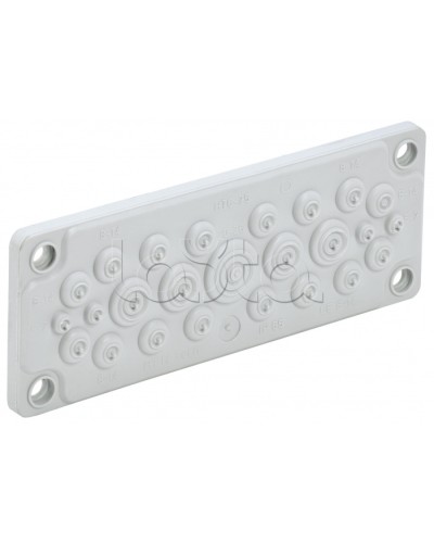 TITAN Ввод кабельный мембр. 25 отв. d=5-26мм IP65 серый IEK (TI-00D-MC-025-65) в Нефтеюганске Аксессуары для стоек и шкафов Pintop.ru