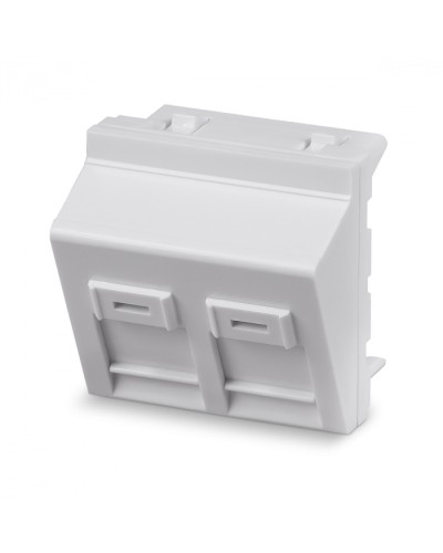 Вставка 45x45 (Mosaic) для 2 модулей формата Keystone Jack, угловая Cabeus (FP-A-45-2M) в Нефтеюганске Модули Keystone Pintop.ru