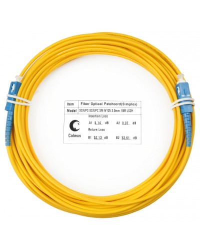 Шнур оптический simplex SC-SC 9/125 sm 20м LSZH Cabeus FOP(s)-9-SC-SC-20m в Нефтеюганске Патч-корды оптические Pintop.ru