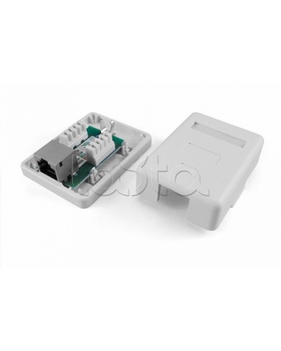 Розетка компьютерная RJ-45(8P8C) Hyperline SB1-1-8P8C-C5e-SH-WH в Нефтеюганске Розетки компьютерные и телефонные Pintop.ru
