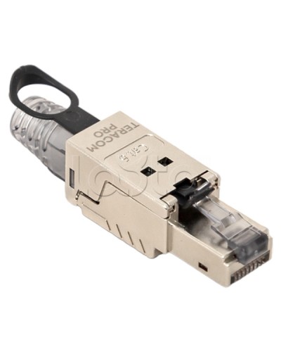 Коннектор TERACOM PRO полевой заделки RJ-45 (8P8C) экран. STP для кабеля Cat.6A EKF (TRP-PLUG-6ASTP-FST) в Нефтеюганске Коннекторы Pintop.ru