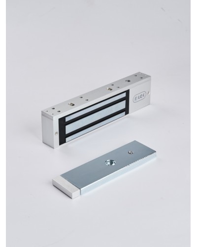 R-Lock RL-EM350-LSS - Электромагнитный замкок, 350кг, DC12/24B, цвет серебристый сатинированный алюминий RAL 7047, два датчика втроены в корпус замка: датчик Холла и магнито-контактный датчик в Нефтеюганске Электромагнитные замки Pintop.ru