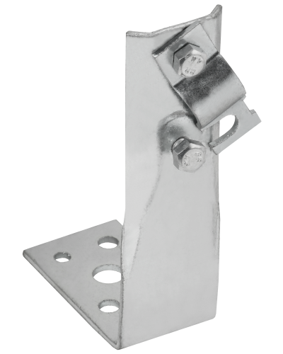 Держатель проводника круглого 6-10мм винтовой угловой h=150мм оцинкованная сталь IEK (ZDP87-11-1-16-150) в Нефтеюганске Крепеж Pintop.ru