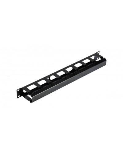 NIKOMAX (NMC-OK580C-1U-BK) - Кабельный органайзер NIKOMAX 19, 1U, глубина колец 58мм, металлический, скрышкой в Нефтеюганске Кабельные органайзеры Pintop.ru