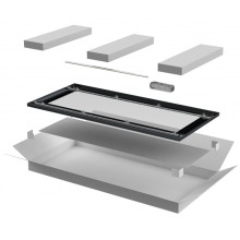 ITK LINEA E Дверь стеклянная 600мм шкафа 24U чер. (LE05-24U6X-DR)