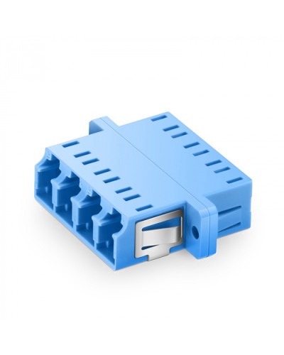 Оптический адаптер OS2, квадро LC, с фланцами, синий Eurolan (36A-S2-4L-02BU) в Нефтеюганске Проходные адаптеры и розетки оптические Pintop.ru
