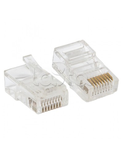 Коннектор RJ-45 TERACOM PRO неэкран. 8P8C 30мкд Cat.5E универсальный (упак.10шт) EKF (TRP-PLUG-5EUTP-10) в Нефтеюганске Коннекторы Pintop.ru