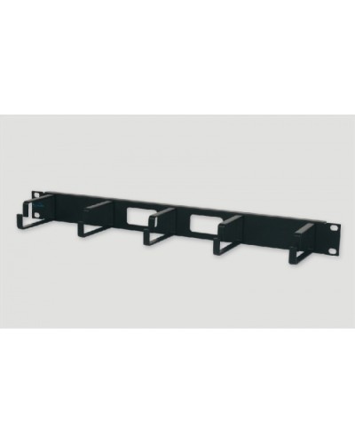 Кабельный органайзер 1U, с металлическими кольцами Eurolan 25B-1U-02BL в Нефтеюганске Кабельные органайзеры Pintop.ru