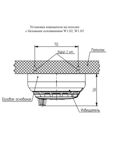 Базовое основание W1.03 Рубеж в Нефтеюганске Адресная система пожарной сигнализации РУБЕЖ Pintop.ru
