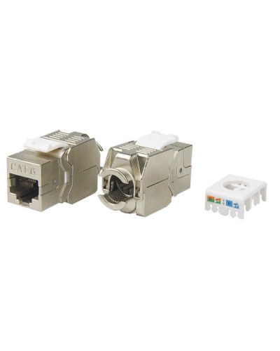 Вставка Keystone Jack RJ-45(8P8C) Hyperline KJ8-8P8C-C6-180-TLS-SH-F-WH в Нефтеюганске Модули Keystone Pintop.ru