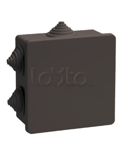 Коробка расп. КМ41235 85х85х40мм IP44 6 вв. черная IEK (UKO21-085-085-040-K02-44) в Нефтеюганске Распределительные коробки Pintop.ru