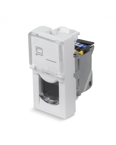 Модуль Keystone Jack RJ-45(8P8C), 180 градусов, категория 6a, экран. Cabeus (KJ-RJ45-Cat.6a-SH-180T-FP-L-22,5) в Нефтеюганске Модули Keystone Pintop.ru