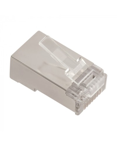Коннектор RJ45 тип EZ, 8P8C, STP, Cat.5e, универсальный, 50 микрон,100 шт. LANMASTER (LAN-EZ45-8P8C/S5E-100) в Нефтеюганске Коннекторы и разъемы Pintop.ru