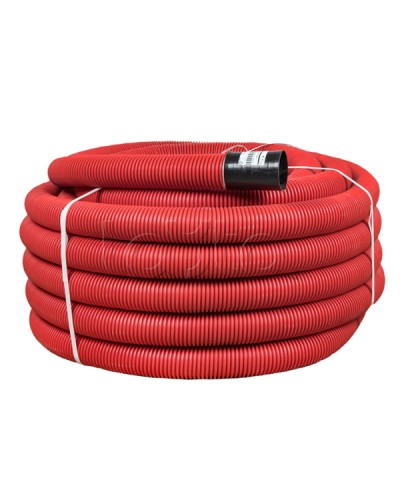 Труба гофр. двустенная ПНД/ПНД гибкая с протяжкой d90 мм (50 м) красная EKF-Plast (tg2st-90-50m) в Нефтеюганске Труба гофрированная Pintop.ru