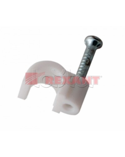 Крепеж кабеля круглый 7мм (10шт/уп) REXANT 07-4007 в Нефтеюганске Держатели, клипсы, скобы Pintop.ru