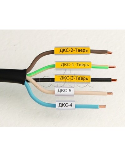 Маркировка для провода, гибкая, для трубочек. 4х10мм. Белая DKC NUTFL10 в Нефтеюганске Крепежные изделия Pintop.ru