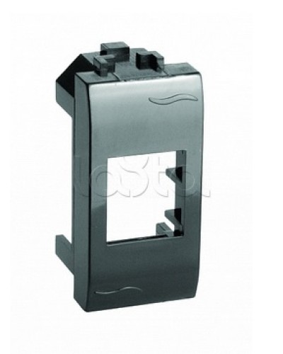 Адаптер для информационных разъемов Keystone, черный, 1мод. DKC (77607N) в Нефтеюганске Аксессуары для стоек и шкафов Pintop.ru