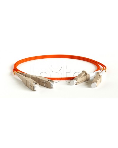 Патч-корд волоконно-оптический многомодовый MM 50/125, LC-SC, duplex, LSZH, 1 м Hyperline FC-D2-50-LC/PR-SC/PR-H-1M-LSZH-OR в Нефтеюганске Патч-корды оптические Pintop.ru