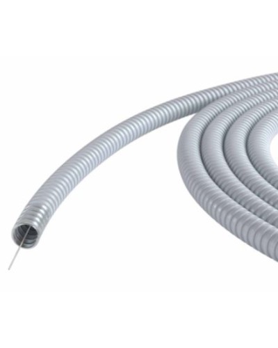 Металлорукав DN 15мм в ПВХ изоляции, Dвн 15,5 мм, Dнар 19,5, с протяжкой, 100 м, цвет серый DKC 6071R-015100P в Нефтеюганске Металлорукав Pintop.ru