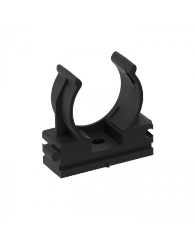 CFQ25 Держатель (клипса) для труб, для монтажного пистолета D25мм, цвет чёрный (10шт) Экопласт (41525-10BL) в Нефтеюганске Держатели, клипсы, скобы Pintop.ru