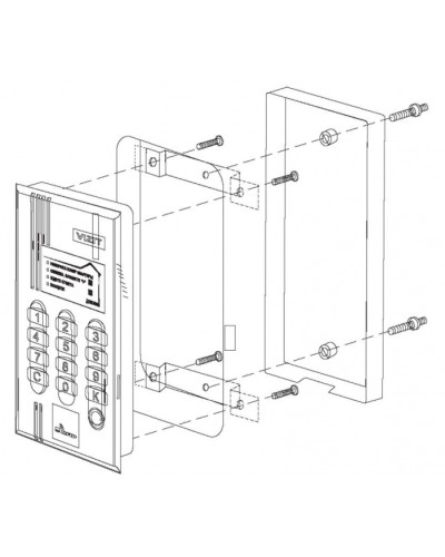 Комплект монтажный для блока вызова БВД-M200 Vizit МК-T40 в Нефтеюганске Аксессуары для многоабонентных систем Pintop.ru