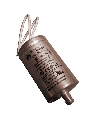 Конденсатор 8 мкФ с гибкими выводами и болтом Came 119RIR339 в Нефтеюганске Запчасти для шлагбаумов и автоматики Pintop.ru