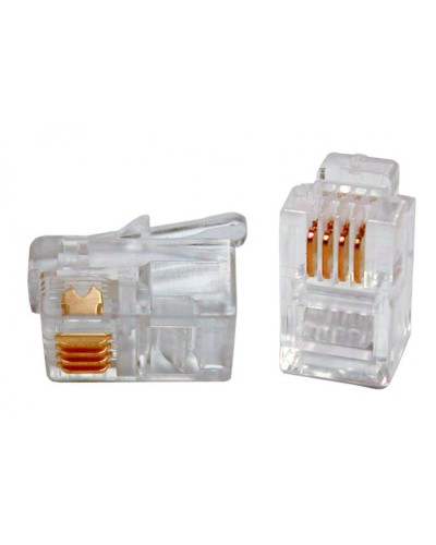 Коннектор телефонный для телефонных трубок Cabeus 4P4C в Нефтеюганске Коннекторы и разъемы Pintop.ru