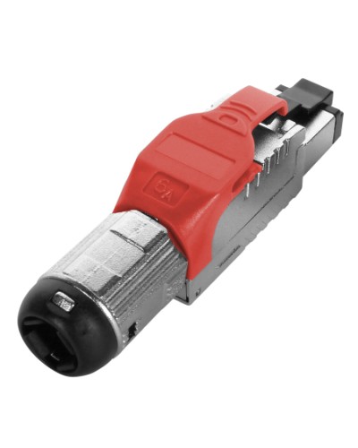 Разъем полевой оконцовки RJ-45 Hyperline (PLUE-8P8C-S-C6A-SH-RD) в Нефтеюганске Коннекторы Pintop.ru