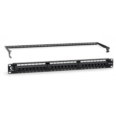 Патч-панель 19" (1U), 24 порта RJ-45, категория 6 Cabeus (PL-24-Cat.6-Dual-IDC-ext.)