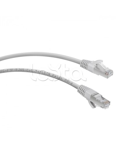 Патч-корд FTP, категория 5е, 1 м, LSZH, экранированный, серый Cabeus PC-FTP-RJ45-Cat.5e-1m-LSZH в Нефтеюганске Патчкорды (медные) Pintop.ru