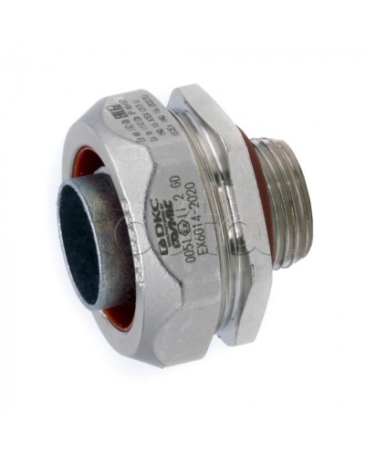 Взрывозащищенная Ex e муфта металлорукав-коробка. DN20 мм. M20х1,5.Никелированная латунь. IP66/6 (EX6014-2020) в Нефтеюганске Повороты, муфты, тройники Pintop.ru