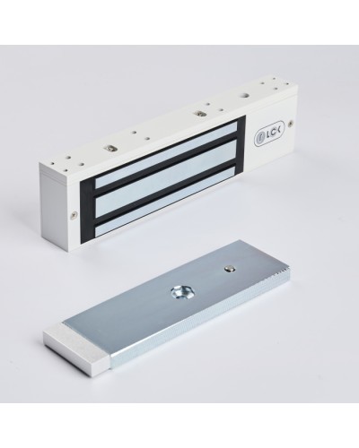 R-Lock RL-EM350-LSW - Электромагнитный замкок, 350кг, DC12/24B, цвет белый, RAL9016(белый), два датчика втроены в корпус замка: датчик Холла и магнито-контактный датчик в Нефтеюганске Электромагнитные замки Pintop.ru