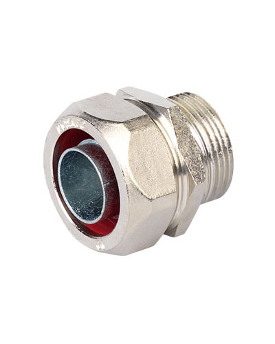 Муфта металлорукав-коробка, ф15мм, IP40/IP44/IP66/IP67, М20х1,5 наружная резьба DKC (6014-20A) в Нефтеюганске Повороты, муфты, тройники Pintop.ru