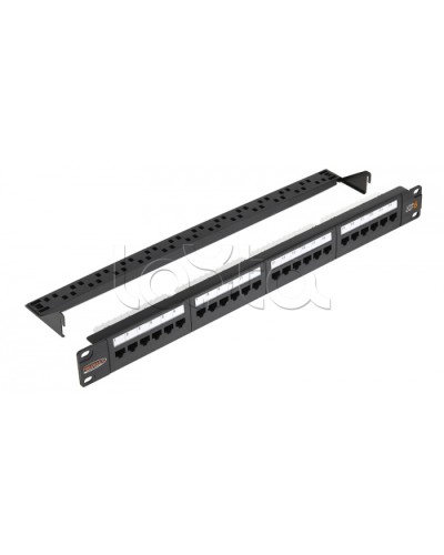 Патч-панель 1U 24 порта RJ45 NIKOMAX (NMC-RP24UE2-1U-BK) в Нефтеюганске Патч панель Pintop.ru