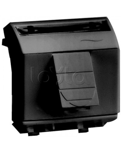 Компьютерная розетка RJ-45, кат.6A 8P8C, Hyperline, Dual IDC: 110&Krone Brava, черн., 2мод DKC 77679N в Нефтеюганске Розетки компьютерные и телефонные Pintop.ru