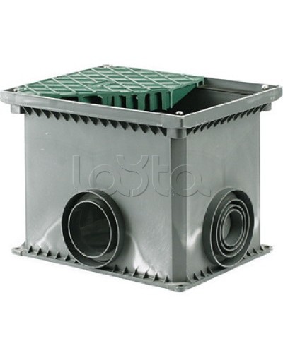 Колодец переходной смотровой 335х240х255 с крышкой для двустенных труб DKC 025002 в Нефтеюганске Повороты, муфты, тройники Pintop.ru