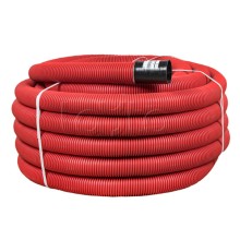 Труба гофр. двустенная ПНД/ПНД гибкая с протяжкой d90 мм (50 м) красная EKF-Plast (tg2st-90-50m)