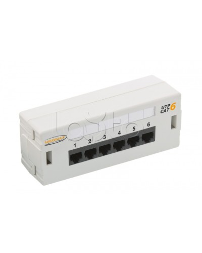 Патч-панель 19, 6xRJ45 NIKOMAX (NMC-WP06UE2-GY) в Нефтеюганске Патч панель Pintop.ru
