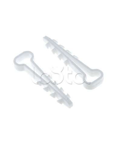 Дюбель-хомут для плоского кабеля (5-8мм) белый (100шт.) EKF PROxima (plc-nccf-5x8w) в Нефтеюганске Стяжки-хомуты Pintop.ru