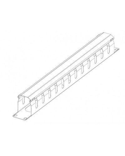 Органайзер горизонтальный 19 1U с крышкой ЦМО ГКЗ-1U-9005 в Нефтеюганске Кабельные органайзеры Pintop.ru