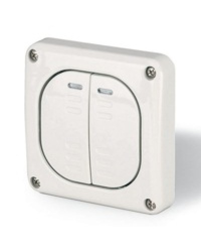 Выключатель однополюсный, двухклавишный DKC DIS1373022 в Нефтеюганске Аксессуары для стоек и шкафов Pintop.ru