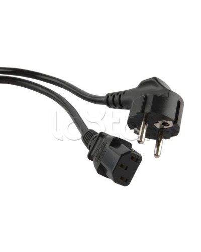 Кабель питания (Shucko - C13), 16A, угловая вилка, 3м Hyperline PWC-IEC13-SHM-3.0-BK в Нефтеюганске Патч-корды и пигтейлы Pintop.ru