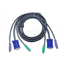 КВМ-кабель тонкий с интерфейсами PS/2, VGA (3м) ATEN 2L-5003P/C
