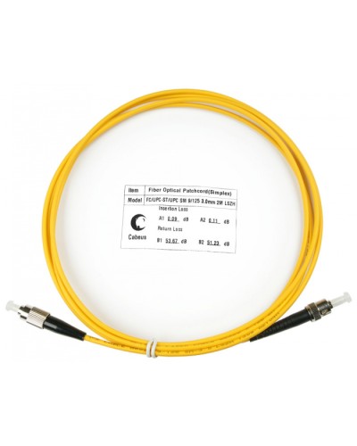 Шнур оптический simplex FC-ST 9/125 sm 2м LSZH Cabeus FOP(s)-9-FC-ST-2m в Нефтеюганске Патч-корды оптические Pintop.ru