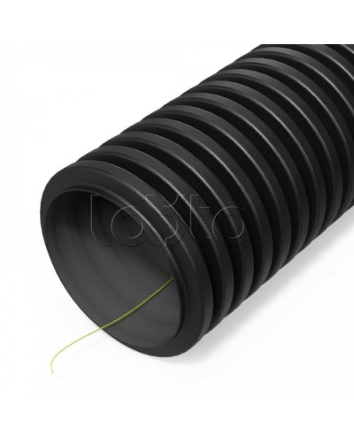 Труба гофр двустенная ПНД гибкая тип 450 (SN29) ст к ультраф с/з черная d40 мм (50м/уп) Промрукав (PR15.0319) в Нефтеюганске Труба гофрированная Pintop.ru