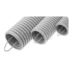 NR063 Усиленная двустен. труба ПНД гибкая, тип 750, SN29, с зондом, D63мм (50м) цвет красный Экопласт (821063)