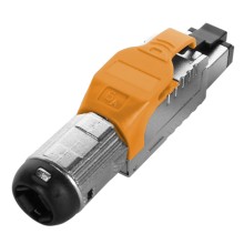 Разъем полевой оконцовки RJ-45 Hyperline (PLUE-8P8C-S-C6A-SH-OR)