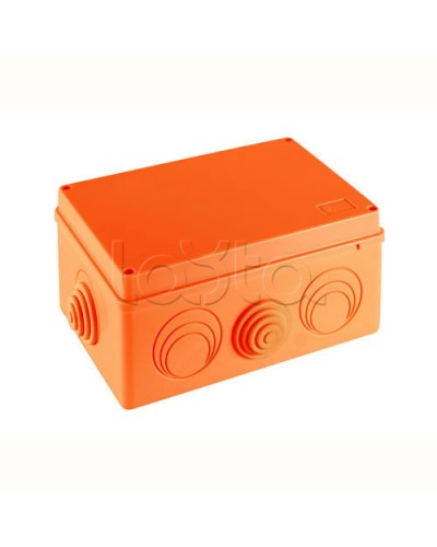 JBS210 Коробка огн. E110, о/п 210х150х100мм, без галогена,8 вых., IP55, 10P, (1,5-10 мм2), цвет оранж. Экопласт (43376HF) в Нефтеюганске Коробки (ОКЛ) Экопласт Pintop.ru