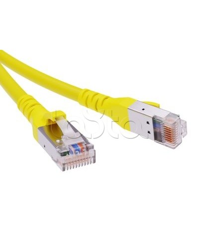Патч-корд экранированный CAT6A SF/UTP 4х2, LSZH, желтый, 0.5м DKC RN6ASF4505YL в Нефтеюганске Патчкорды (медные) Pintop.ru